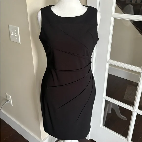 Calvin Klein Sunburst Sheath Dress - Black 12